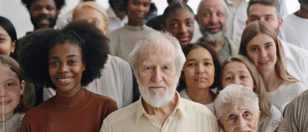 Diverse group of people united, showcasing a tapestry of human connection. Diverse group of people united, showcasing a tapestry of human connection.