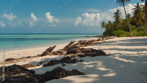 Beautiful beach in Zanzibar sandy © tanya78