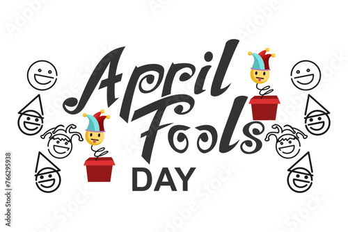 April fool's day vector illustration. Suitable for greeting card, poster and banner. 