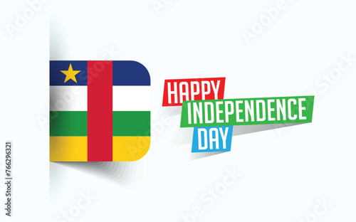 Happy Independence Day of Central African Republic Vector illustration, national day poster, greeting template design, EPS Source File