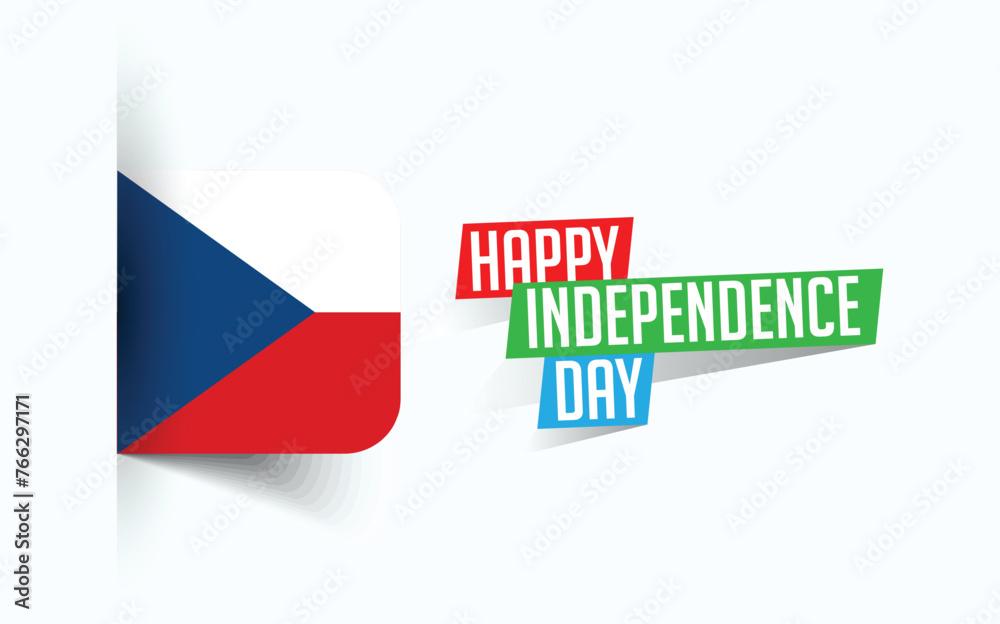 Happy Independence Day of Czechia Vector illustration, national day poster, greeting template design, EPS Source File
Happy Independence Day of Czechia Vector illustration, national day poster, greeting template design, EPS Source File