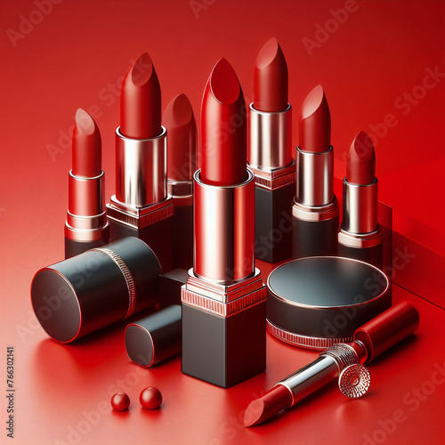 Red lipstick set