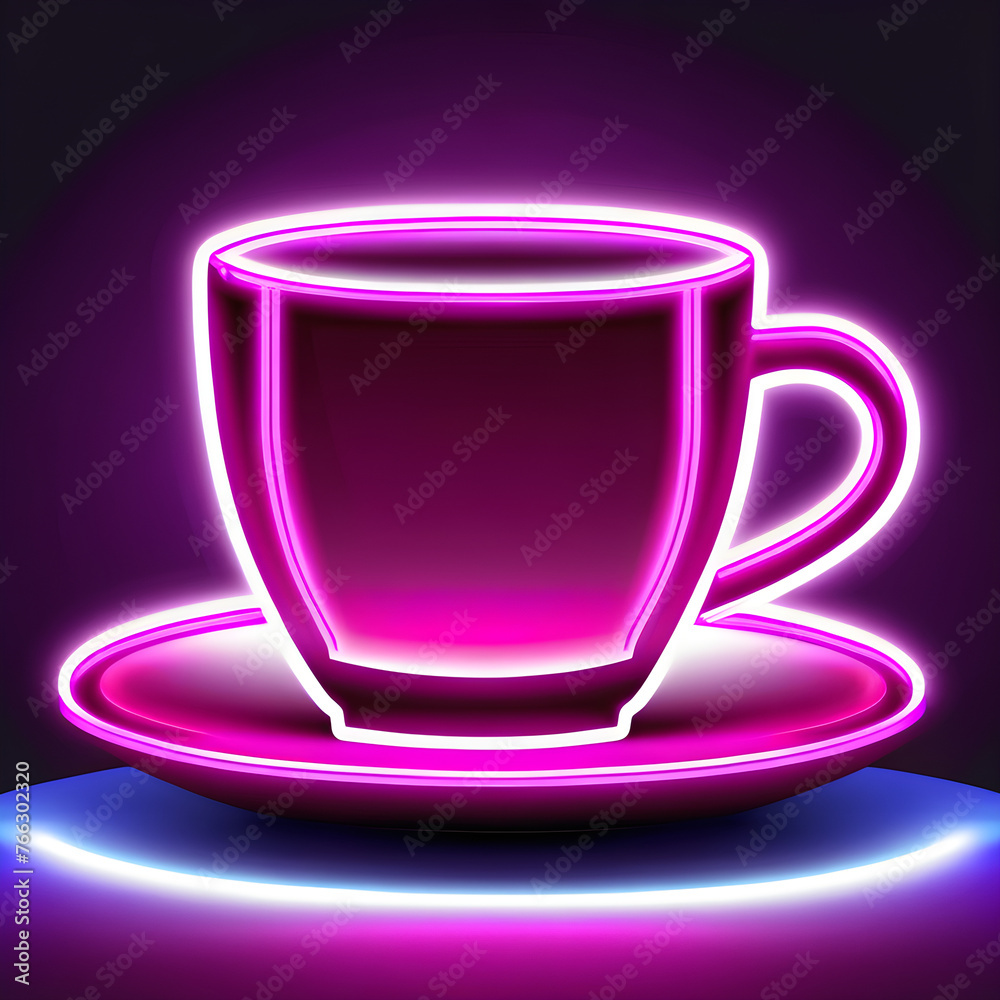 Pink Neon Mug Cup Icon: A Playful Pop of Pink in Your Designs(Generative AI) Pink Neon Mug Cup Icon: A Playful Pop of Pink in Your Designs(Generative AI)