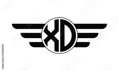 XO initial letter circle wings icon gaming logo design vector template. batman logo, sports logo, monogram, polygon, war game, symbol, playing logo, abstract, fighting, typography, minimal, wings logo