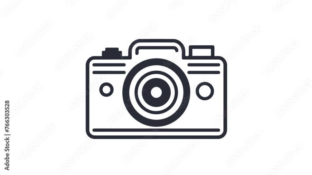 Photo camera line icon. linear style sign for mobile