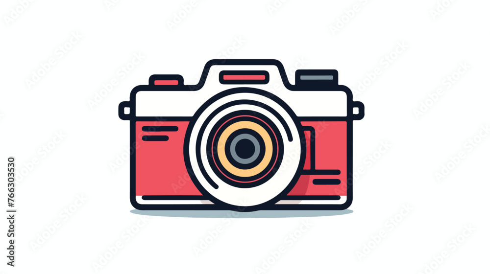 Photo camera line icon. linear style sign for mobile