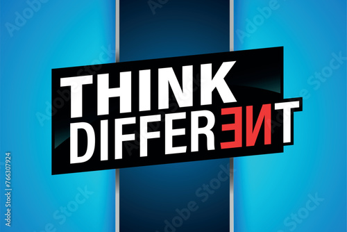 think different poster banner graphic design icon logo sign symbol social media website coupon


