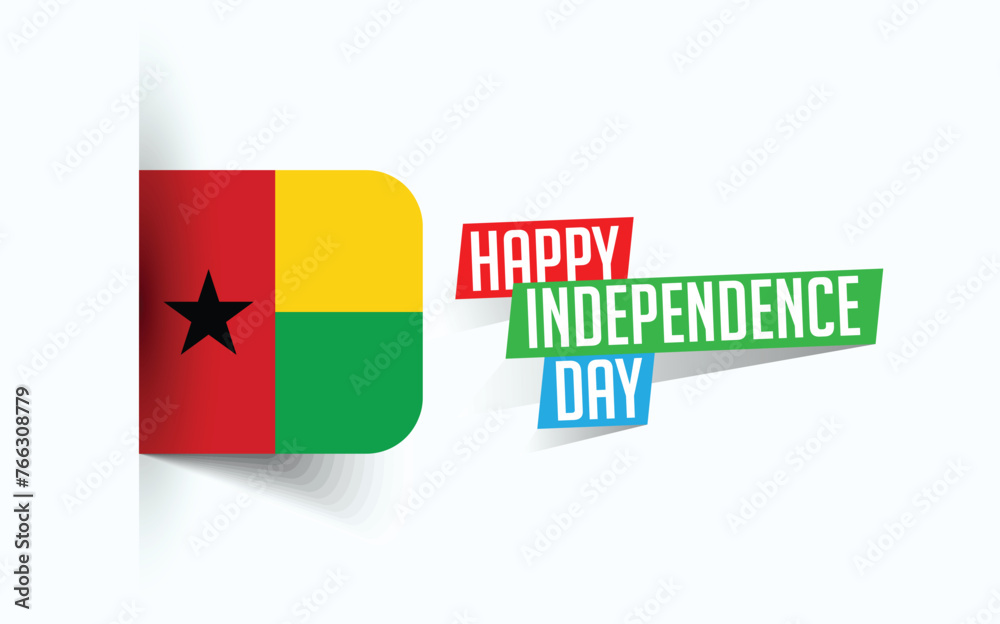 Happy Independence Day of Guinea Bissau Vector illustration, national day poster, greeting template design, EPS Source File Happy Independence Day of Guinea Bissau Vector illustration, national day poster, greeting template design, EPS Source File