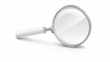 Image of a magnifying glass isolated on a white background in a photo-realistic modern format