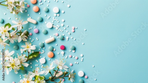Spring Health and Wellness Concept Background