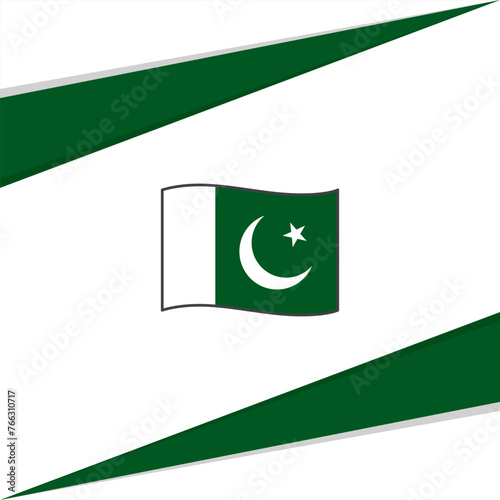 Pakistan Flag Abstract Background Design Template. Pakistan Independence Day Banner Social Media Post. Pakistan Design