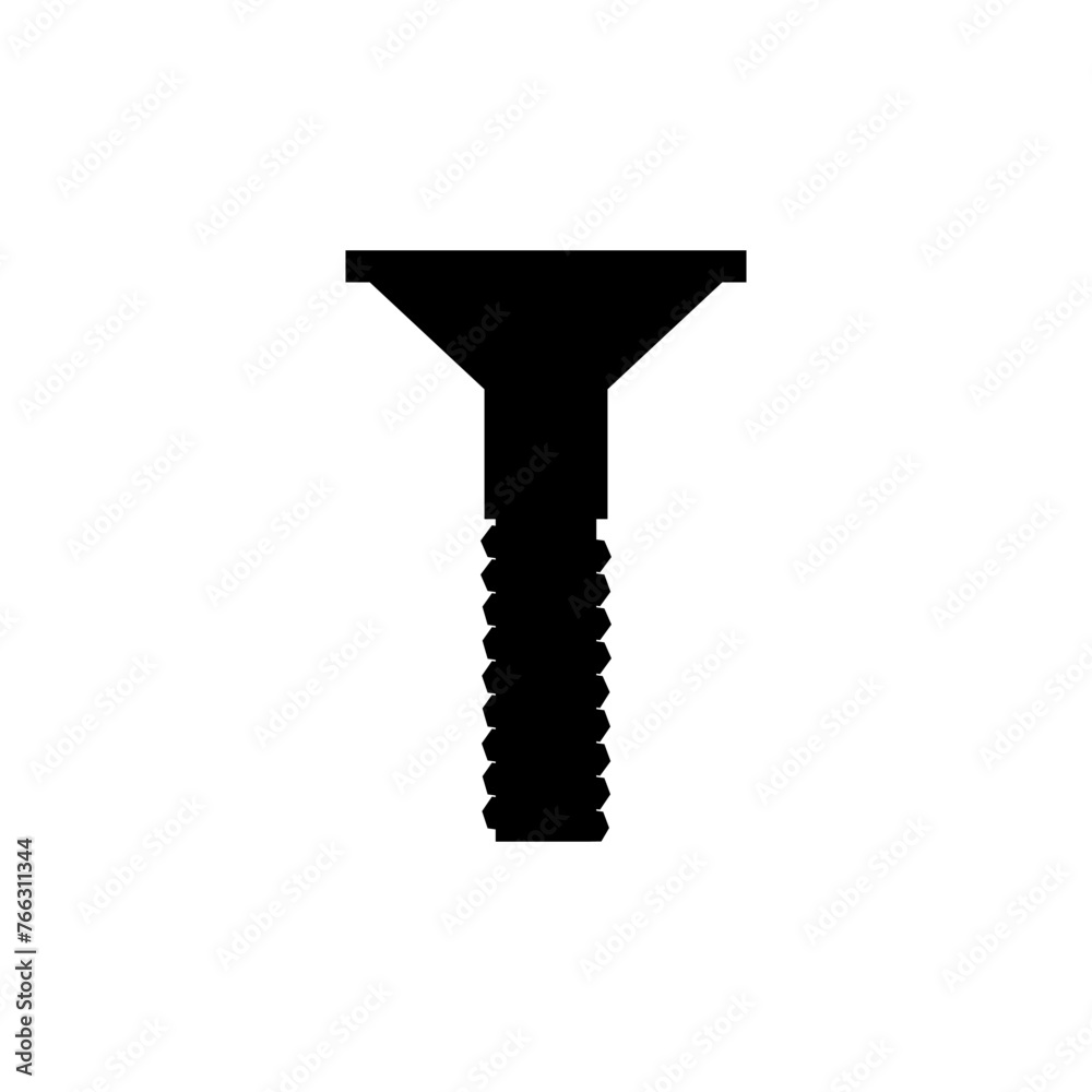 Self-tapping screw icon vector. Screw illustration sign. Bolt symbol or logo. Self-tapping screw icon vector. Screw illustration sign. Bolt symbol or logo.