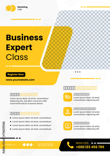 Yellow Themed Business Class Fleyer (ID: 766311566)