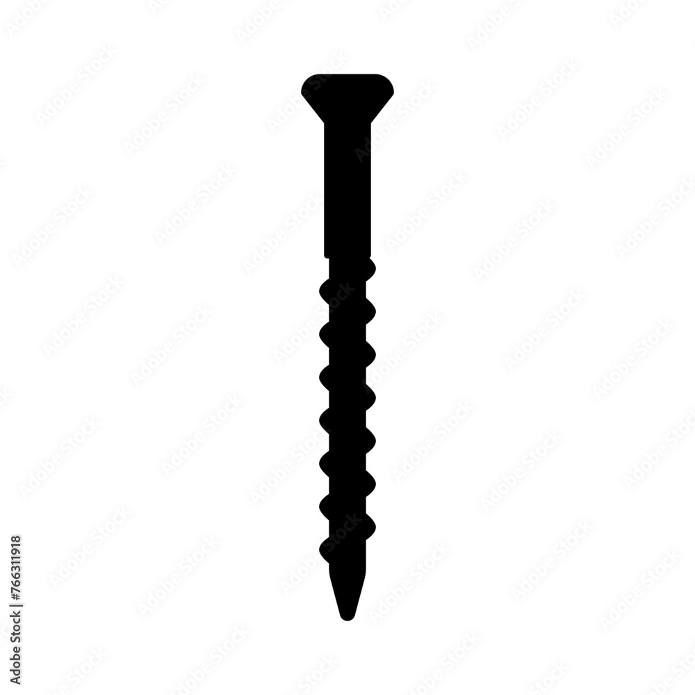 Self-tapping screw icon vector. Screw illustration sign. Bolt symbol or logo.