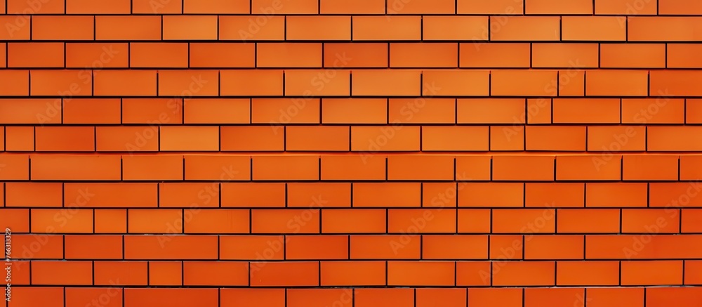 Close up of a textured brick wall with a red fire hydrant standing in front of it Close up of a textured brick wall with a red fire hydrant standing in front of it
