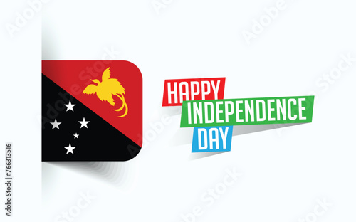 Happy Independence Day of Papua New Guinea Vector illustration, national day poster, greeting template design, EPS Source File
