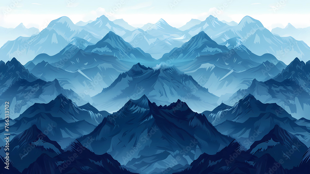 Obraz premium Mountain Range Pattern