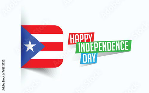 Happy Independence Day of Puerto Rico Vector illustration, national day poster, greeting template design, EPS Source File
