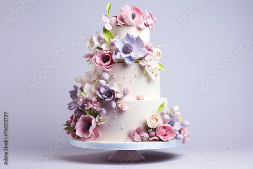Big wedding cake. Generative AI
