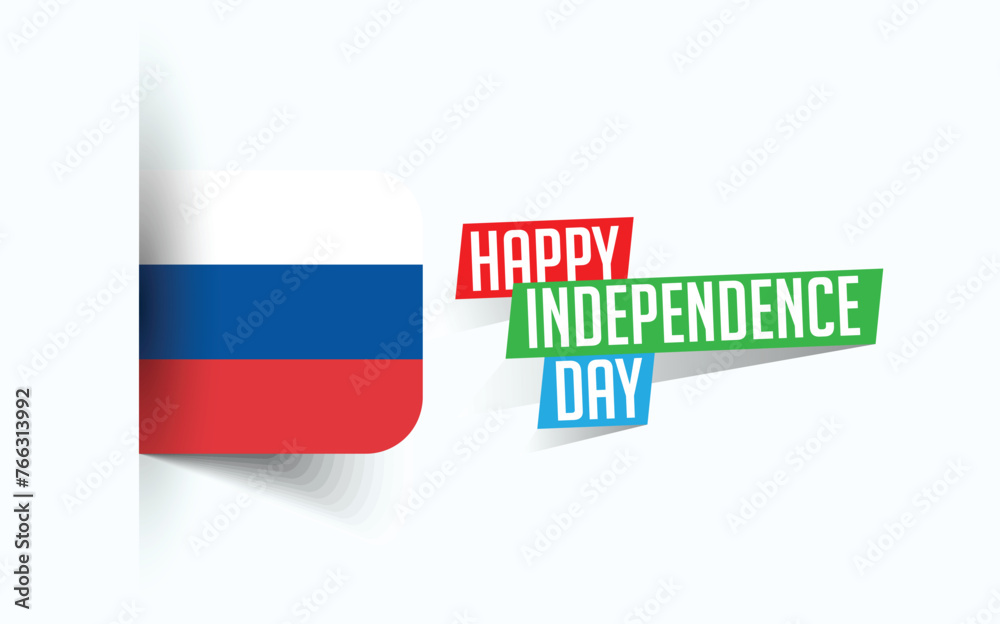 Happy Independence Day of Russia Vector illustration, national day poster, greeting template design, EPS Source File Happy Independence Day of Russia Vector illustration, national day poster, greeting template design, EPS Source File