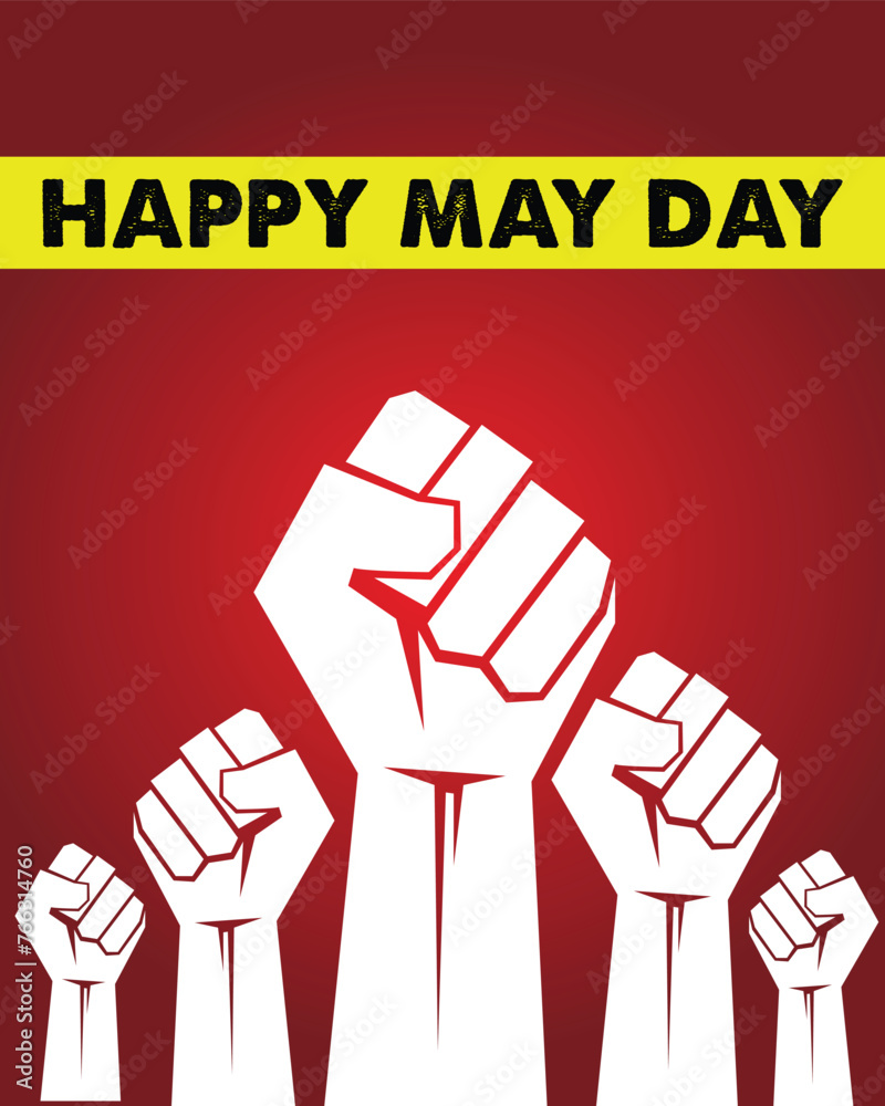 Obraz premium 1 may - labour day. vector happy labour day poster or banner