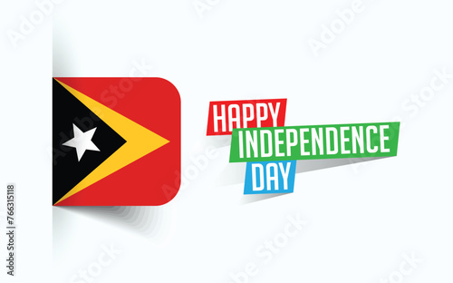 Happy Independence Day of Timor Leste Vector illustration, national day poster, greeting template design, EPS Source File