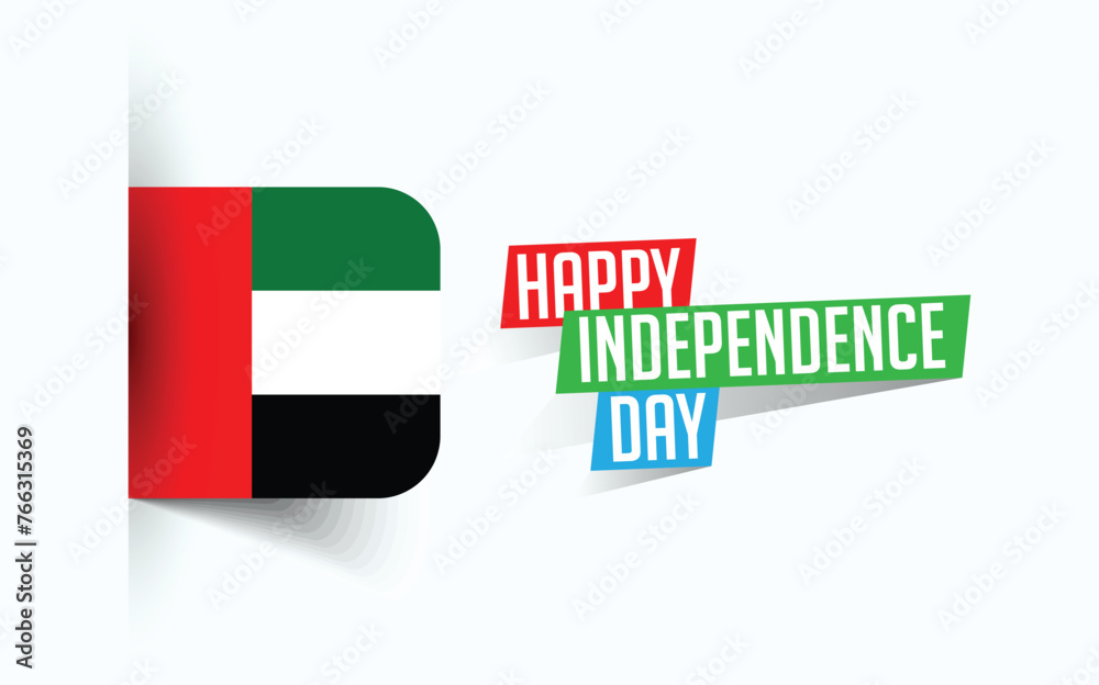 Happy Independence Day of United Arab Emirates Vector illustration, national day poster, greeting template design, EPS Source File Happy Independence Day of United Arab Emirates Vector illustration, national day poster, greeting template design, EPS Source File