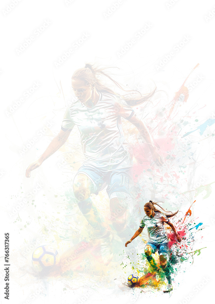 Plantilla para cartel de futbol femenino Plantilla para cartel de futbol femenino