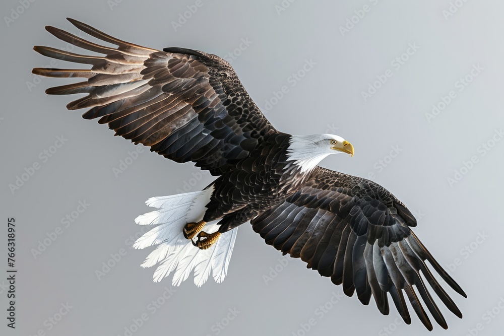 Eagle in flight, nature background Eagle in flight, nature background