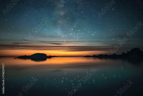 sunrise over the sea. Generative AI