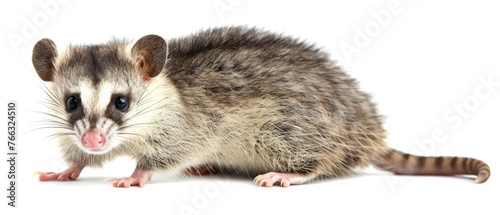  A detailed view of a tiny creature against a plain white backdrop, featuring a fuzzy expression on its face