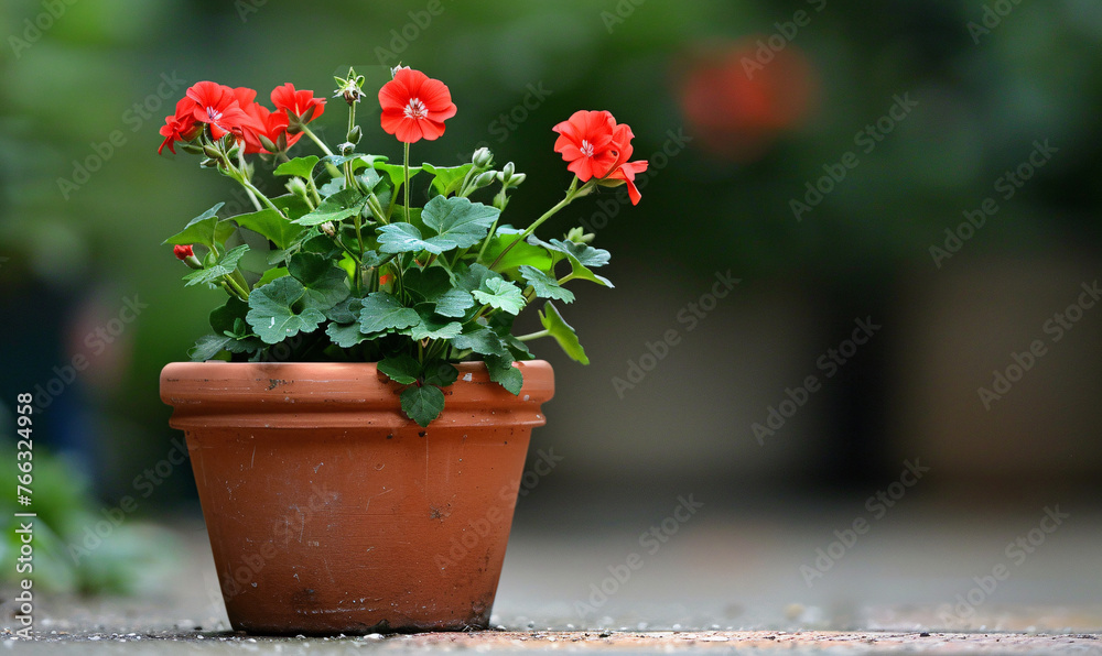 flowers in pots-generative ai
