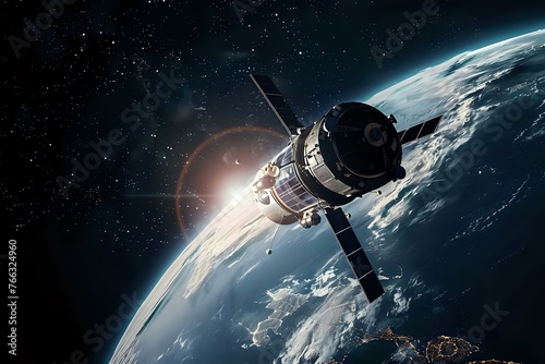 satellite in space. Generative AI