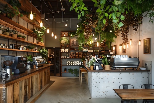 outdoor cafe in the city. Generative AI