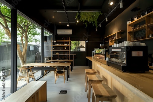 cafe interior. Generative AI
