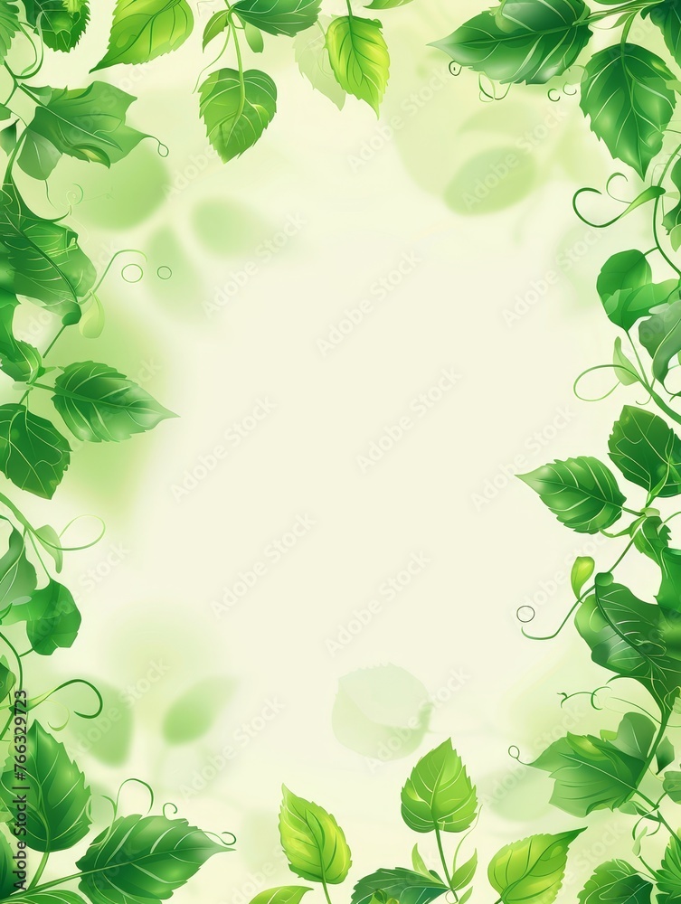 Scrapbook style background with foliage - aged weathered