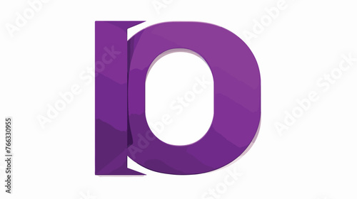 Alphabet Letter Q with Purple Square Shape as Geometr