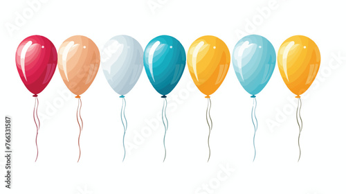 Balloons flat vector isolated on white background