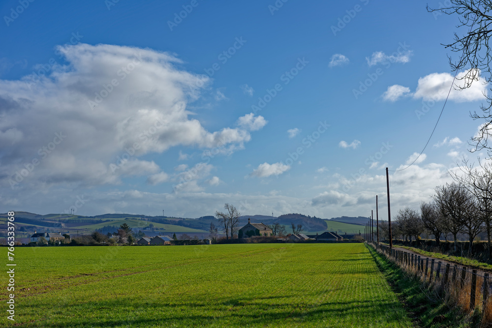 The small community of Logie Pert set amongst the Farmland outside the Town of Montrose, with a small straight road for access. The small community of Logie Pert set amongst the Farmland outside the Town of Montrose, with a small straight road for access.