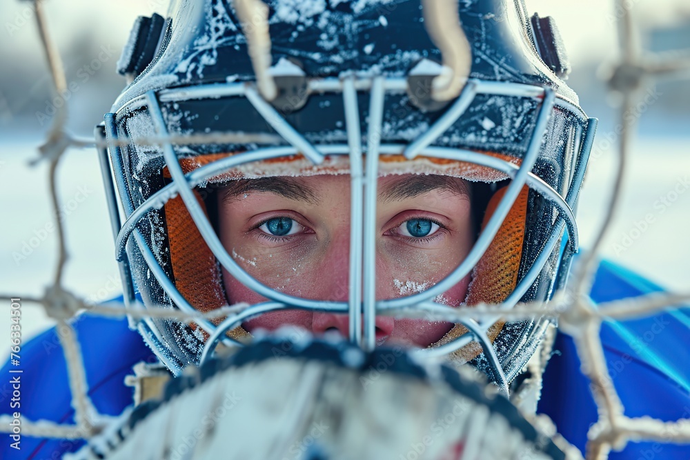 Hockey player photography , cenematic views ,generative Ai 