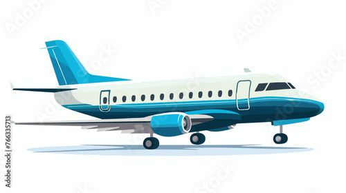 Corporate Airplane In Flight flat vector