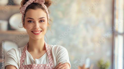 smiling woman in the kitchen