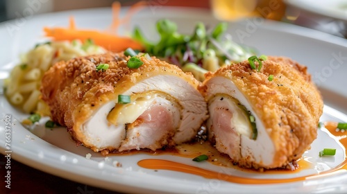 Cordon Bleu Chicken crispy fillet with ham and cheese