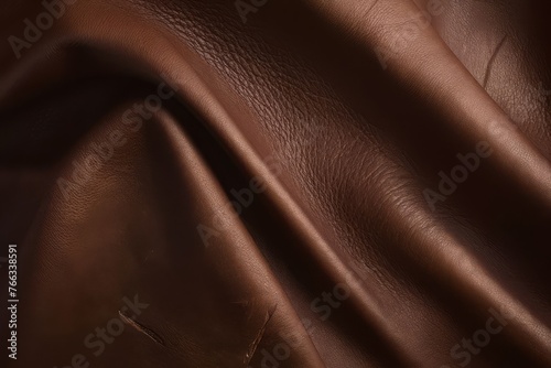 the luxurious texture of brown leather 