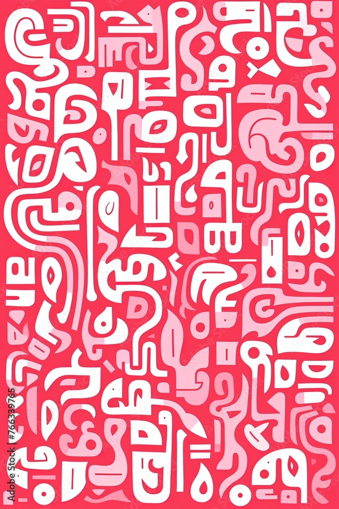 Repeat pattern of abstract lines, labyrinth concept