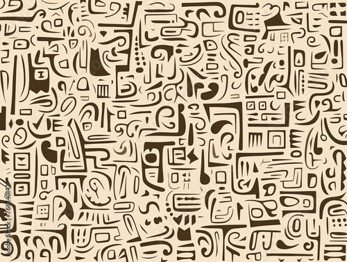 Repeat pattern of abstract lines  labyrinth concept