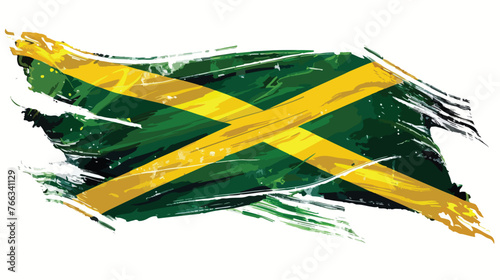 Flag of jamaica flat vector isolated on white background