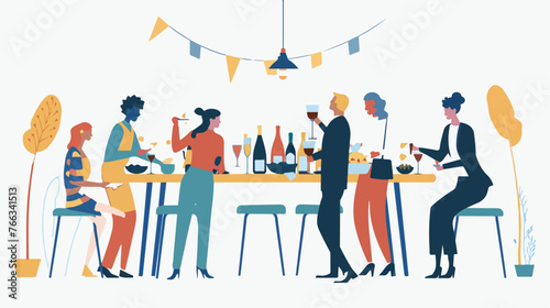 Flat Design Corporate Events flat vector isolated on