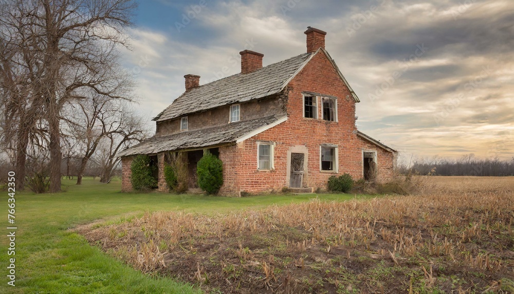 old abandoned farm house