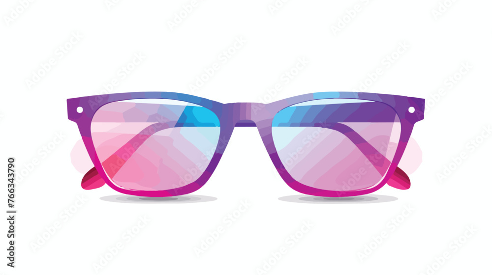 Glasses with a colored triangles forming a gradient